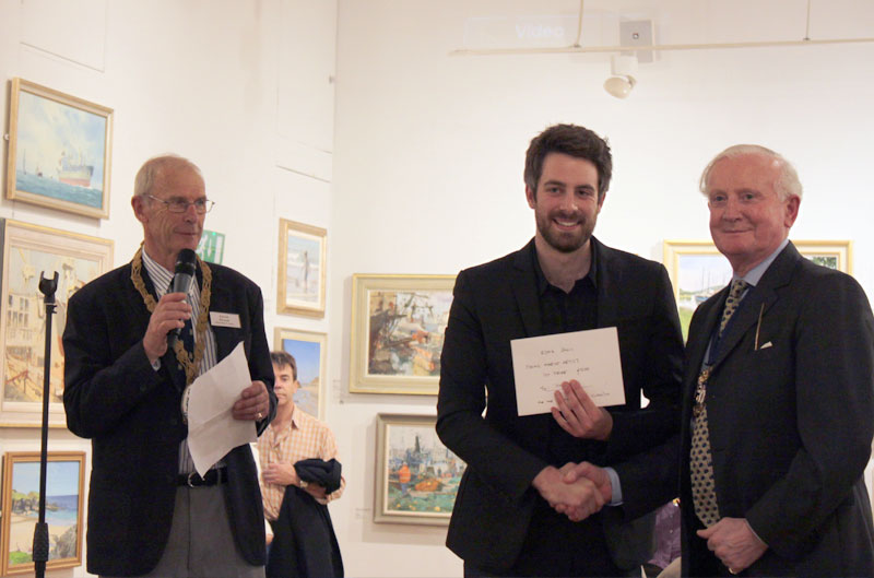 David Cass winning the Shipwrights Young Artist Prize