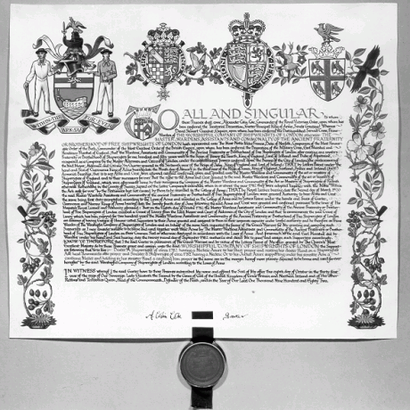 Framed Grant of Supporters to the Company’s Arms