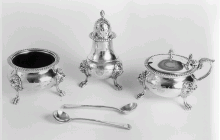 Salt Cellar, Pepper Pot, Mustard Pot