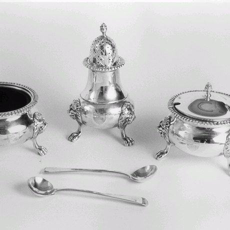 Salt Cellar, Pepper Pot, Mustard Pot