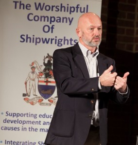 Dr Gerrard Hughes presenting at the Shipwrights’ Annual Apprentice Lectures – image by Matthew Thowney