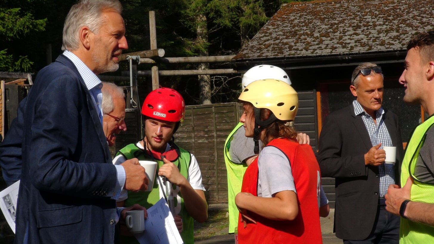 Shipwrights visiting candidates on the Leadership and Team Building Course run at Kielder Water