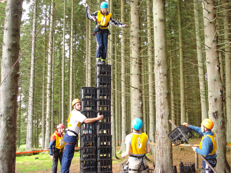 Participants enjoying the Kielder Course.