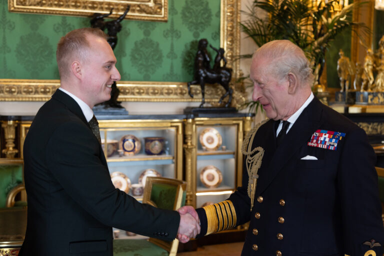 HM The King presents Mr Jamie Cunningham the 2025 KSM